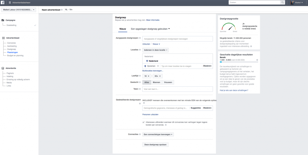advertentie doelgroep kiezen